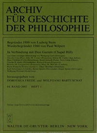 Archiv für Geschichte der Philosophie 