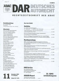 Deutsches Autorecht - DAR Zeitschrift