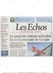 Zeitung Echos, les Echos, les