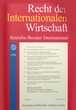 Recht der Internationalen Wirtschaft